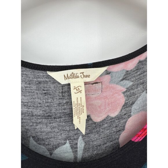 Matilda Jane top tunic womens size medium Long Sleeve winter blooms floral knit - Picture 3 of 7